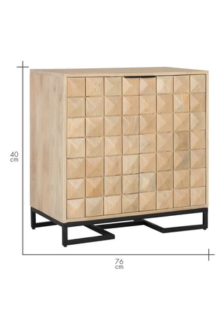 Buffet 2 portes en manguier - 75 x 76 x 40 cm