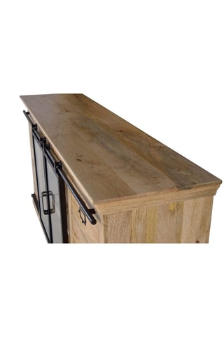 Buffet 2 portes - Naturel et noir