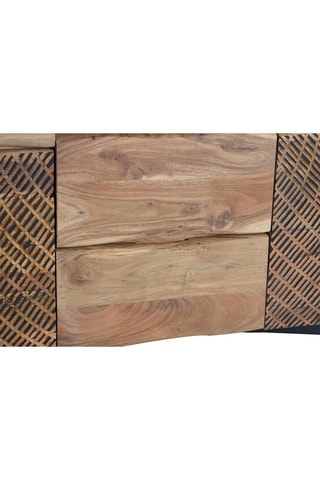 Buffet 2 portes - Naturel et noir