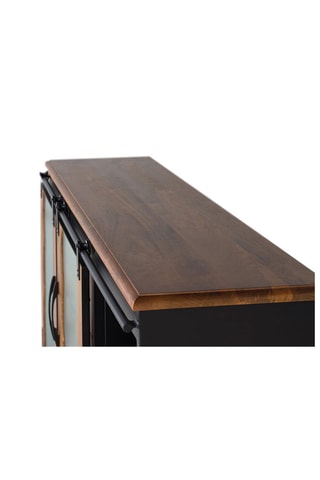 Buffet 2 portes - Noir et naturel