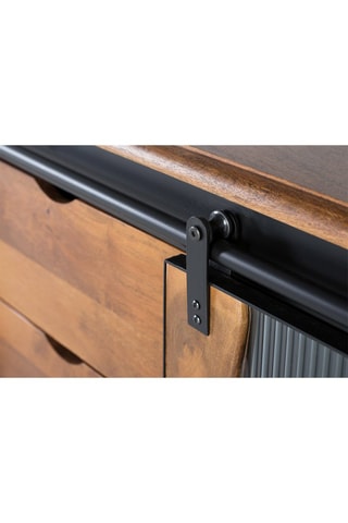 Buffet 2 portes - Noir et naturel