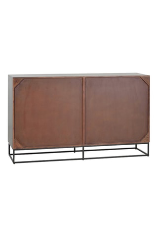 Buffet 2 portes - Gris clair et marron