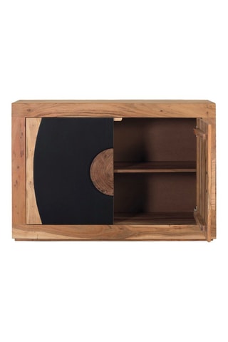 Buffet 2 portes - Naturel et noir