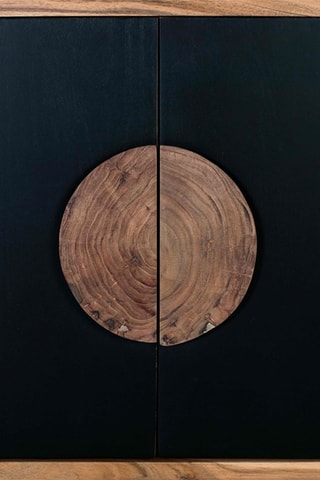 Buffet 2 portes - Naturel et noir