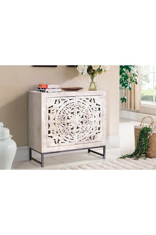 Buffet 2 portes - Blanc vieilli