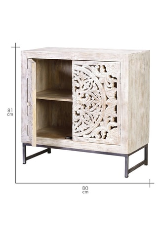 Buffet 2 portes - Blanc vieilli