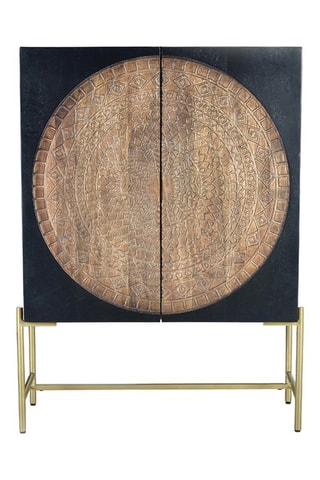 Buffet 2 portes - 
Noir et naturel