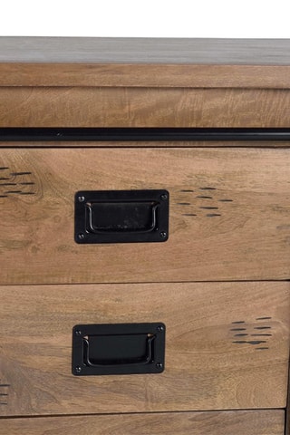 Buffet 2 portes - Naturel et noir