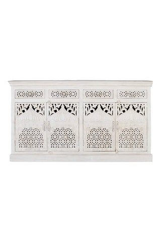 Buffet 4 portes - Blanc vieilli