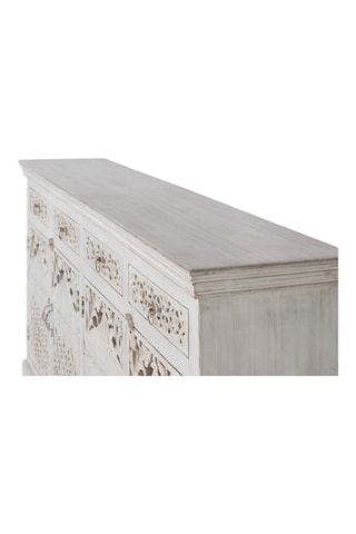 Buffet 4 portes - Blanc vieilli