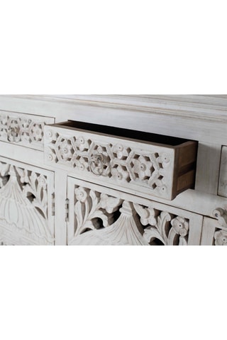 Buffet 4 portes - Blanc vieilli