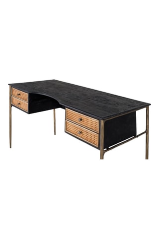 Bureau 4 tiroirs en manguier - 76  x 150 x 65 cm