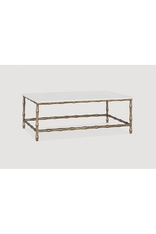 Table basse - Doré et blanc