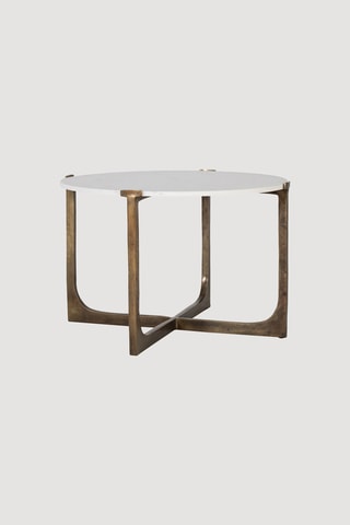 Table basse - Doré et blanc