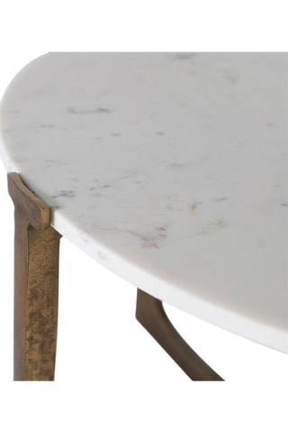 Table basse - Doré et blanc
