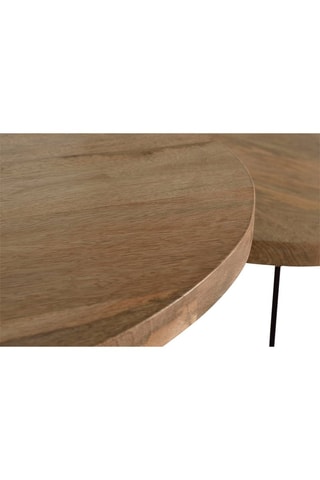 2 tables basses - Naturel et noir