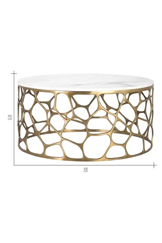 Table basse en marbre - 90 x 44 x 90 cm