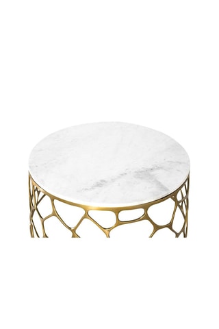 Table basse en marbre - 90 x 44 x 90 cm