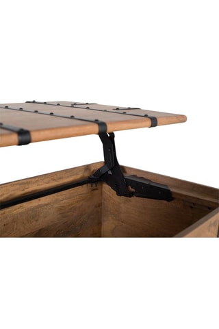 Table coffre - Naturel et noir