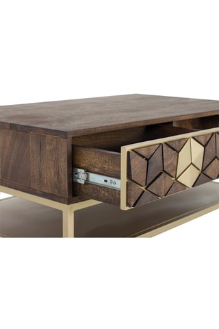 Table basse - Marron et doré