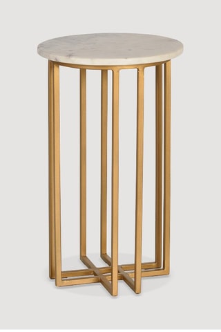 Table d'appoint - Blanc et doré