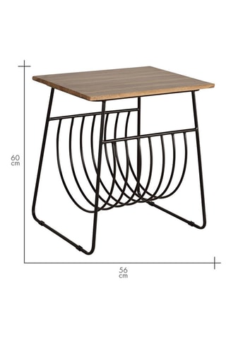 Table d'appoint - Naturel et noir