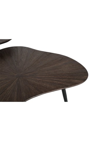 2 tables d’appoint gigognes en teck - 76 x 45 x 52/76 x 39 x 45 cm