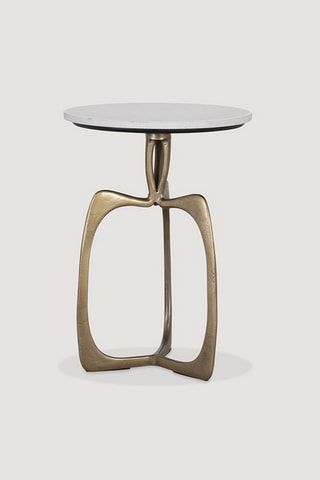 Table d'appoint Blanc et doré