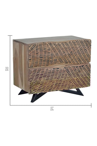 Table d'appoint - Naturel et noir