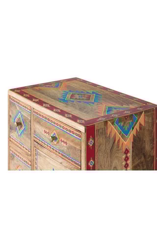 Table de chevet - Naturel et multicolore