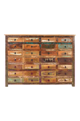 Chiffonnier 28 tiroirs - Naturel