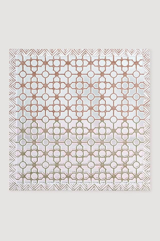 Panneau décoratif - Blanc décapé et beige