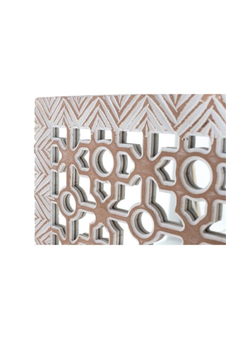 Panneau décoratif - Blanc décapé et beige