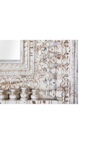 Miroir en manguier - 100 x 130 x 6 cm - Blanc