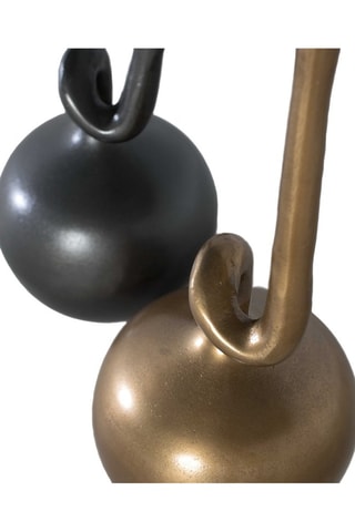 2 vases - 78 x 20 x 20 / 68 x 20 x 20 cm - Doré et noir