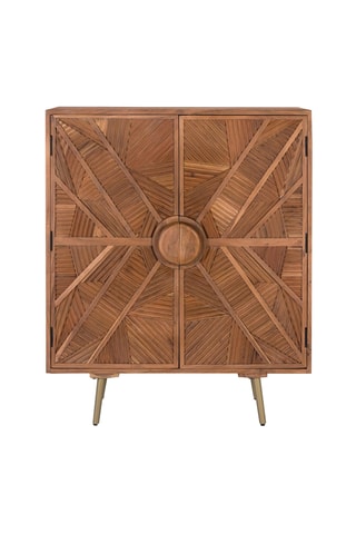 Buffet 2 portes en bois - 90 x 45 x 110 cm