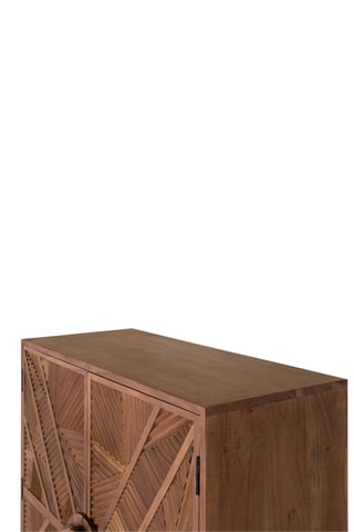 Buffet 2 portes en bois - 90 x 45 x 110 cm