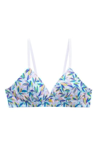 Soutien-gorge Clem Blanc et turquoise