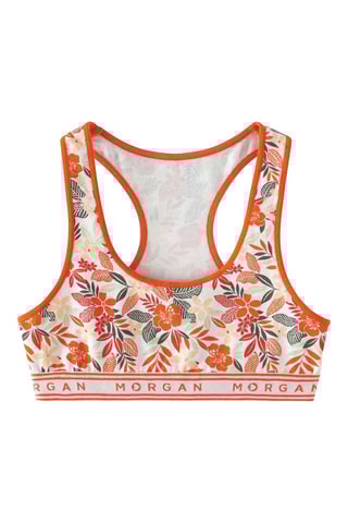 Brassière Ines - Orange et blanc