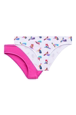 2 culottes Clem Blanc et fuchsia