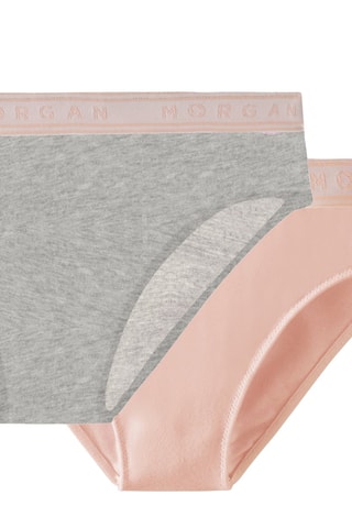 2 culottes Ines - Rose et gris