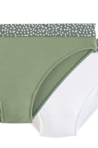 2 culottes Tara - Kaki et blanc