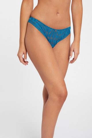 Tanga en dentelle Salome - Bleu