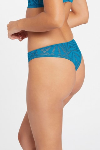 Tanga en dentelle Salome - Bleu