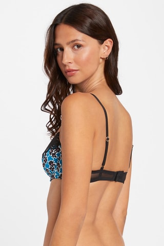 Soutien-gorge Thais - Noir et bleu roi