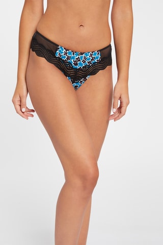 String Thais - Noir et bleu roi