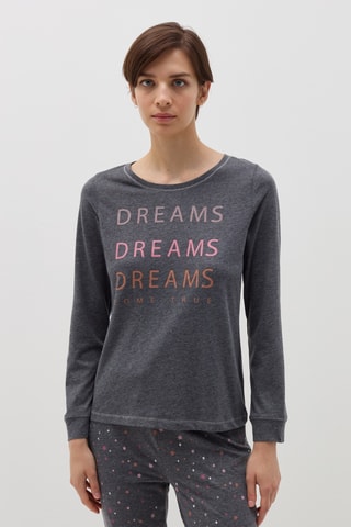 Biologisch Katoenen Pyjama Donkergrijs