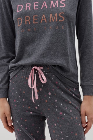 Biologisch Katoenen Pyjama Donkergrijs