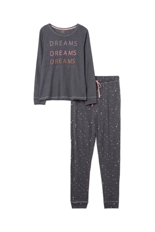 Biologisch Katoenen Pyjama Donkergrijs