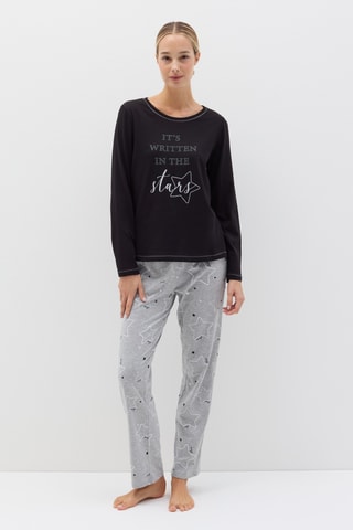 Biologisch Katoenen Pyjama Zwart